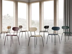 Ekta Living - Spisebordsstol - Scala - Olieret, Tekstil - Mørk grå
