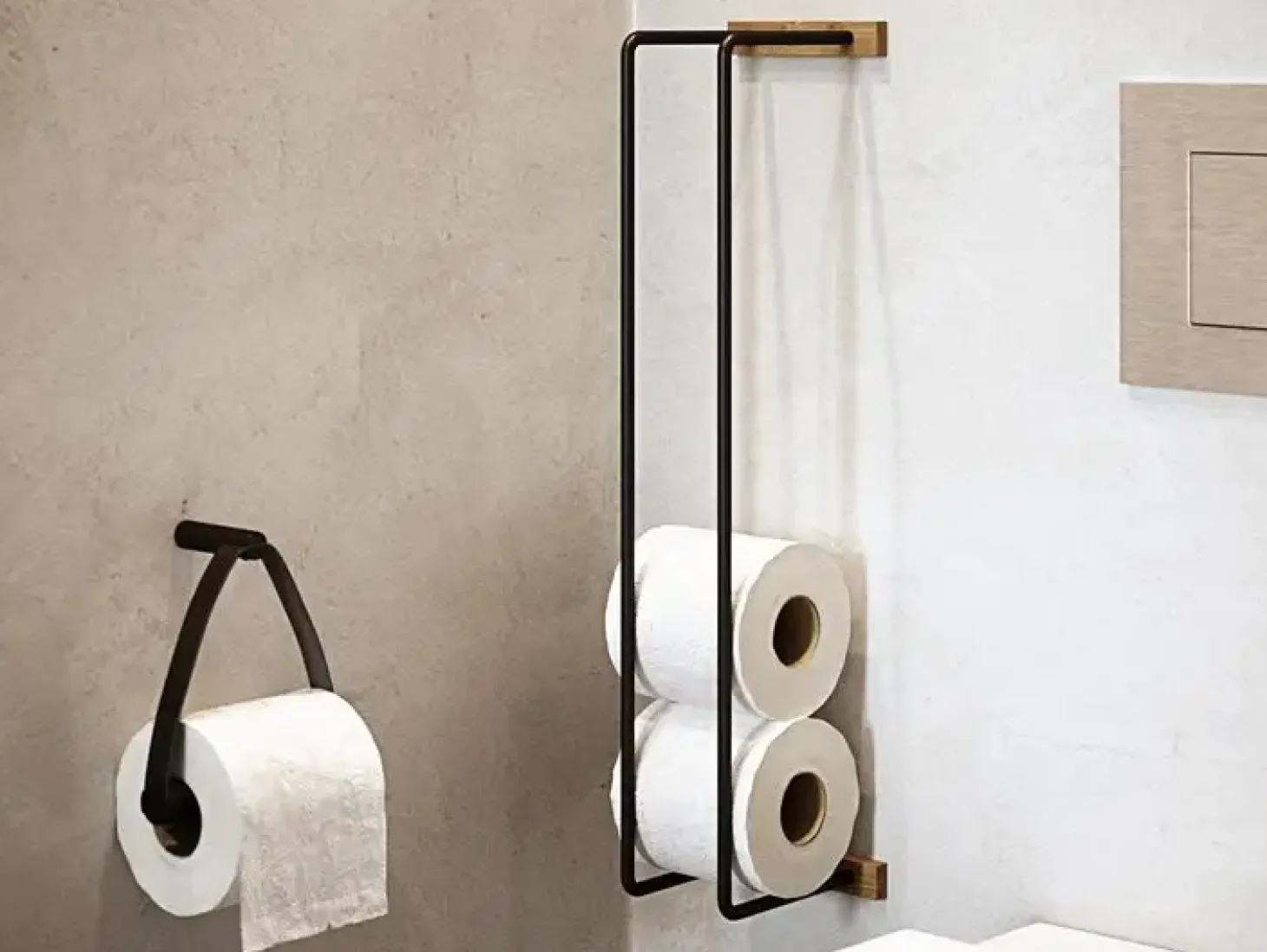 Ekta Living - Toiletrulleholder - Sort metal