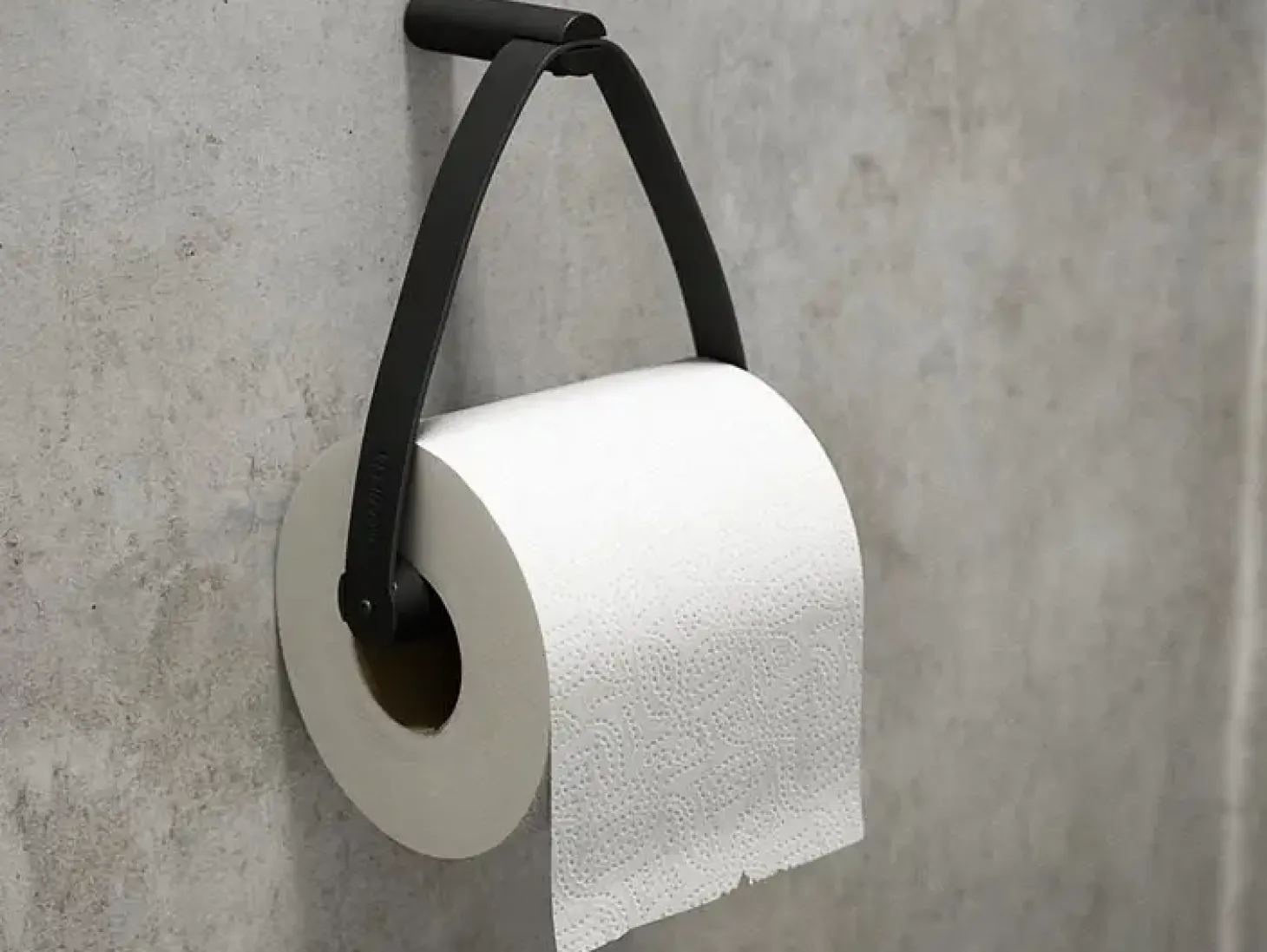 Ekta Living - Toiletrulleholder i metal - Sort