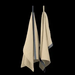Ekta Living - Viskestykker - 2 stk. - Taupe/Blue
