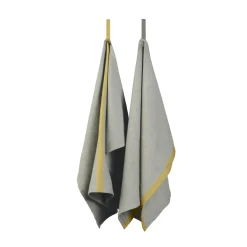 Ekta Living - Viskestykker - 2 stk. - Grey/Yellow