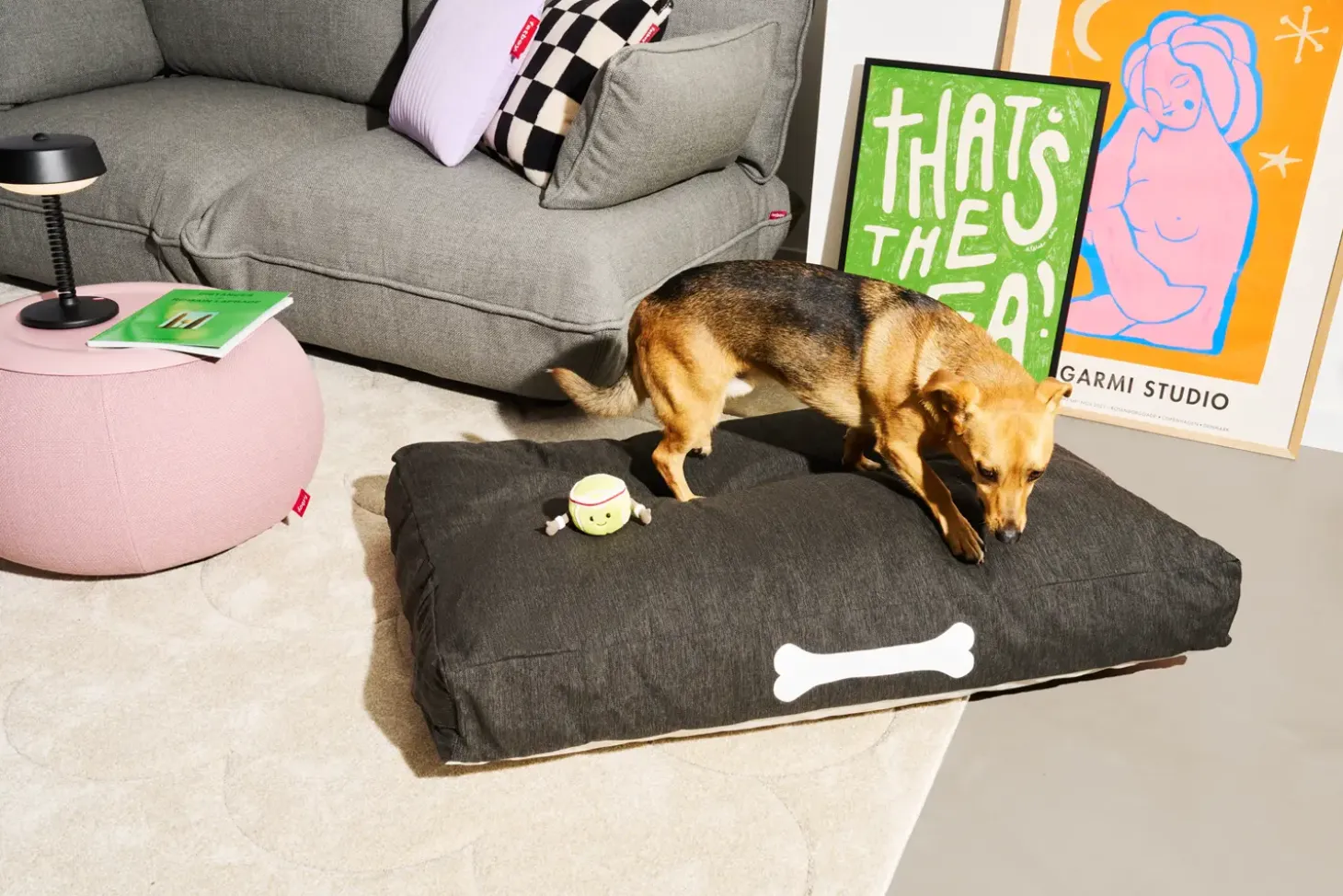 Fatboy - Hundepude - Doggielounge Olefin - Stor - Rock Grey