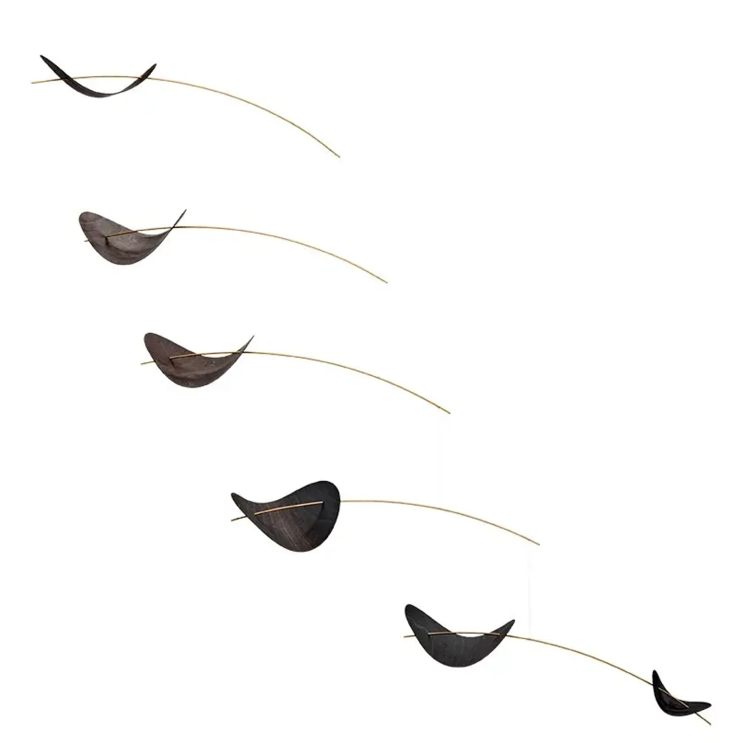 Flensted hanging art - Drifting Clouds mobile - Sort