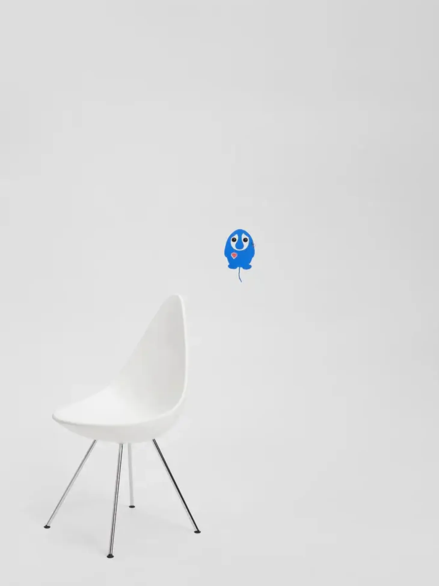 Flensted hanging art - Pustetrold mobile - Blå