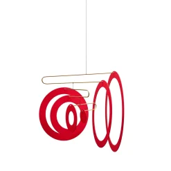 Flensted hanging art - Supersonic - Rød