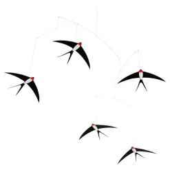 Flensted hanging art - Svale mobile 5 - (5 svaler)