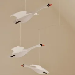 Flensted hanging art Uro - Nordens svaner mobile - 54x48 cm