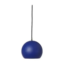 Frandsen Lighting - Ball pendel - koboltblå mat (Ø 18 cm) med sort ledning