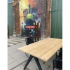 Friis Furniture - Alba spisebord - teaktræ - 200x95 cm - sorte ben