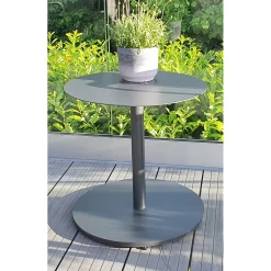 Friis Furniture - Albert Rund Cafebord Ø 50 cm - Grå - havebord - 2. SORTERING