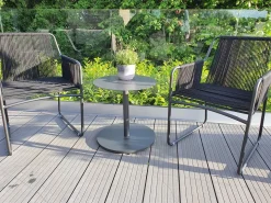 Friis Furniture - Albert Rund Cafebord Ø 50 cm - Grå - havebord - 2. SORTERING