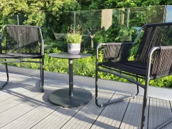 Friis Furniture - Albert Rund Cafebord Ø 50 cm - Grå - havebord - 2. SORTERING