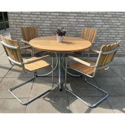 Friis Furniture - Teaktræsbord - Læsø - Ø110 cm - 2. sortering