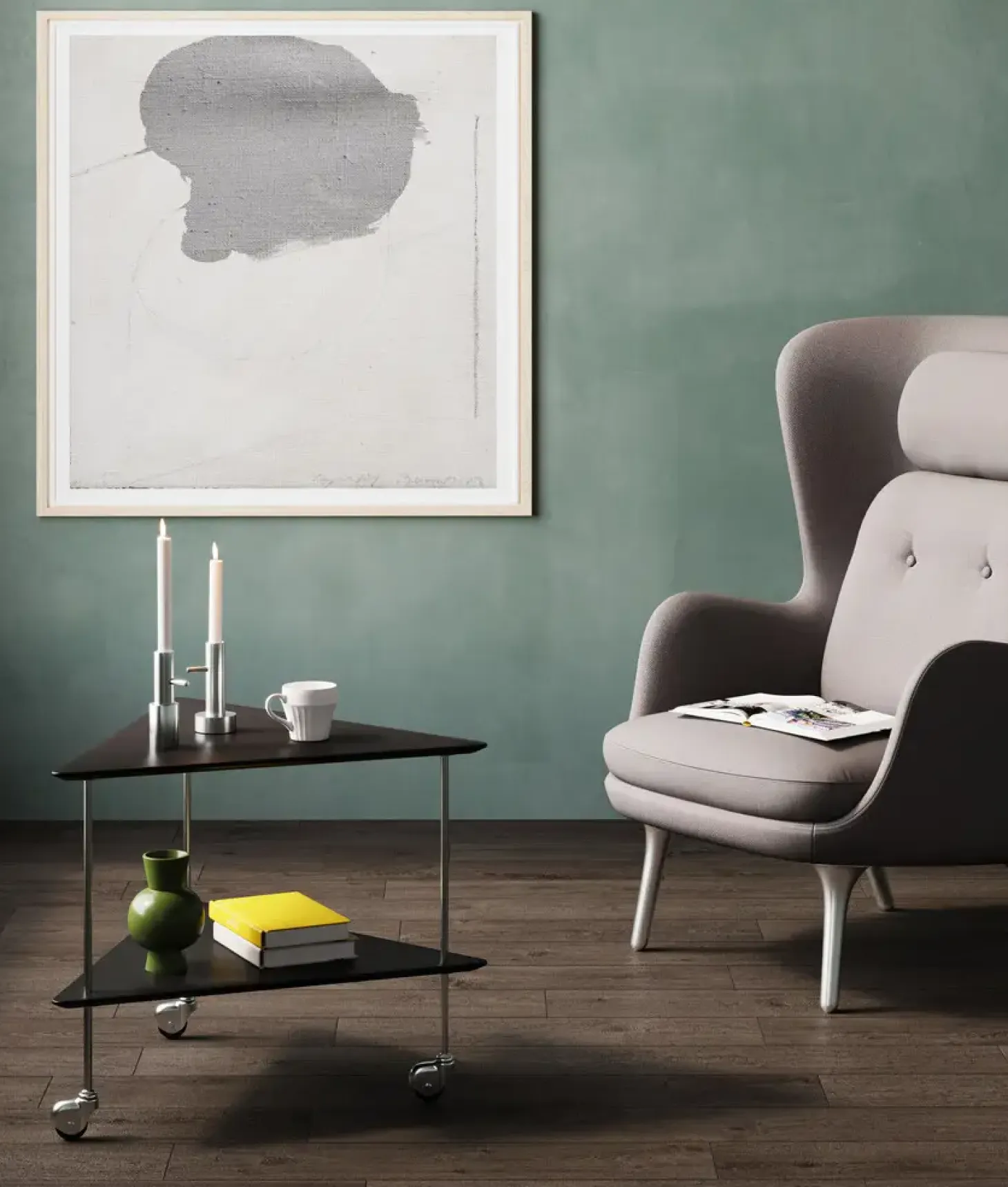 Fritz Hansen - Aj Trolley - Barvogn, rullebord eller sidebord - sort