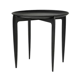 Fritz Hansen - bakkebord - Tray Table - sort - Ø 45 cm