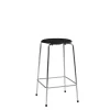 Fritz Hansen - Barstol - High Dot™ Counter stool 4-legs - lav model - sort Ash Veneer/chromed base