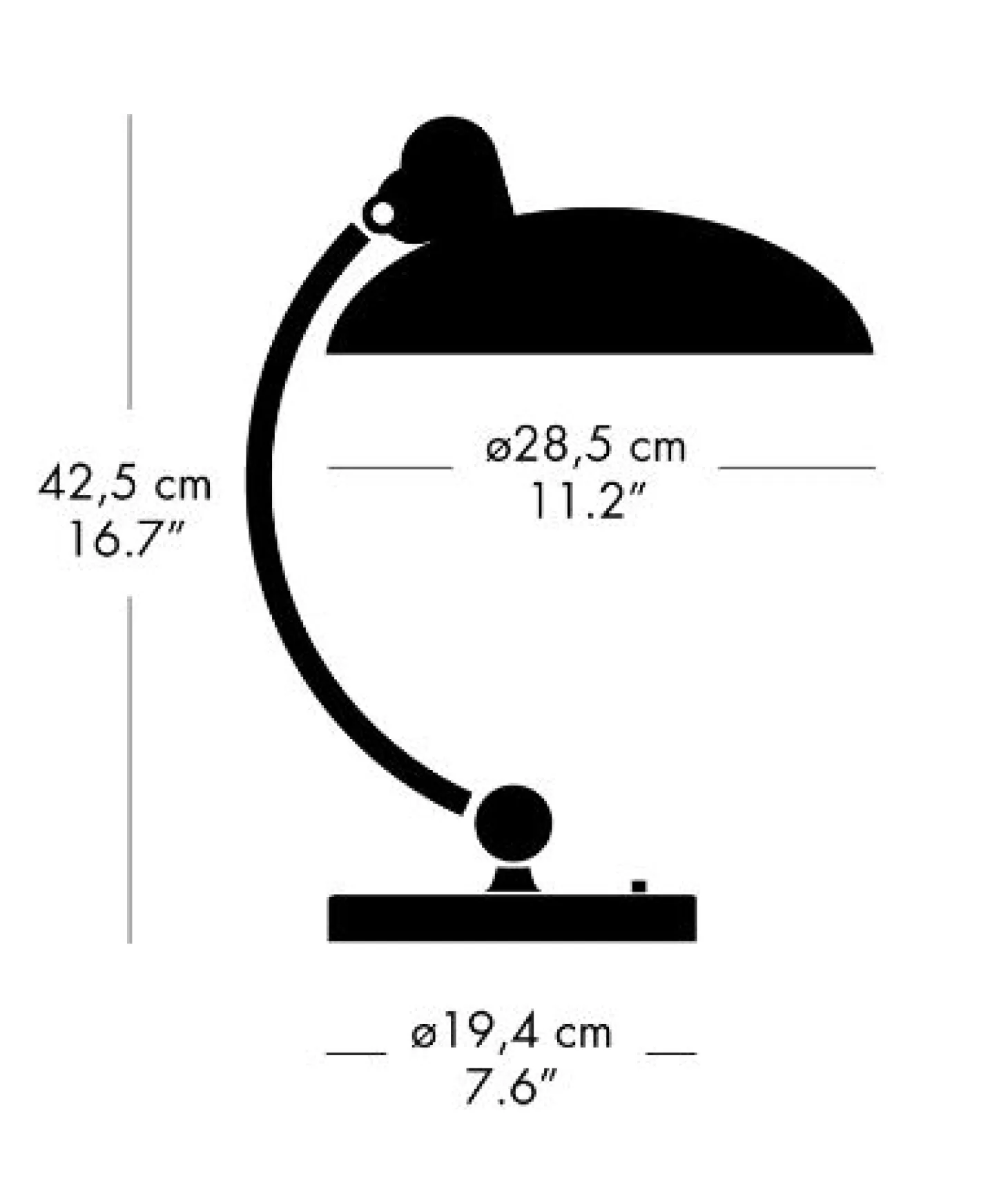 Fritz Hansen - Bordlampe - Kaiser Idell 6631-T - Mat Sort/Messing