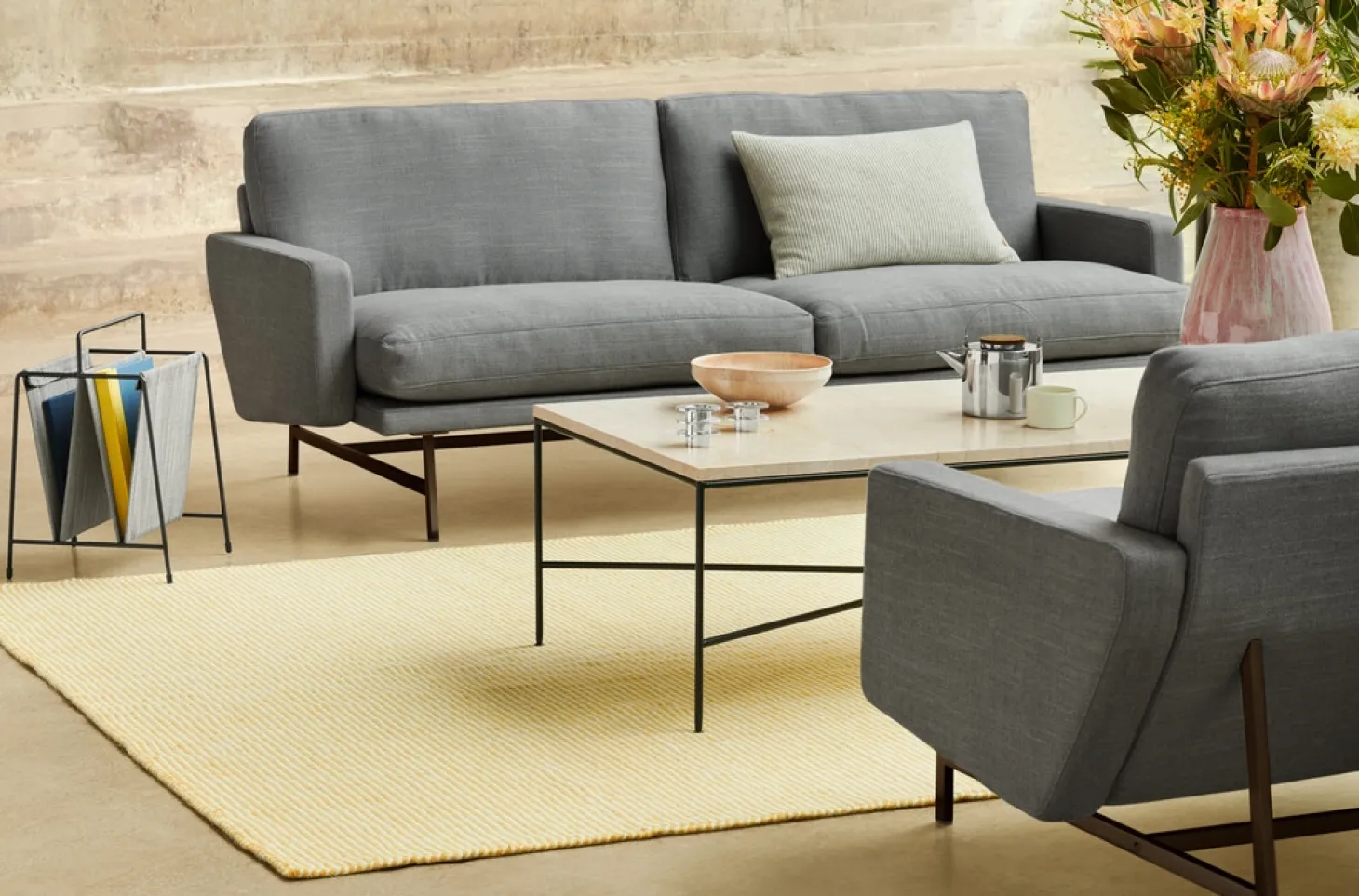 Fritz Hansen - Coffee Table - Planner - Cream Marmor - 130x70x40 cm