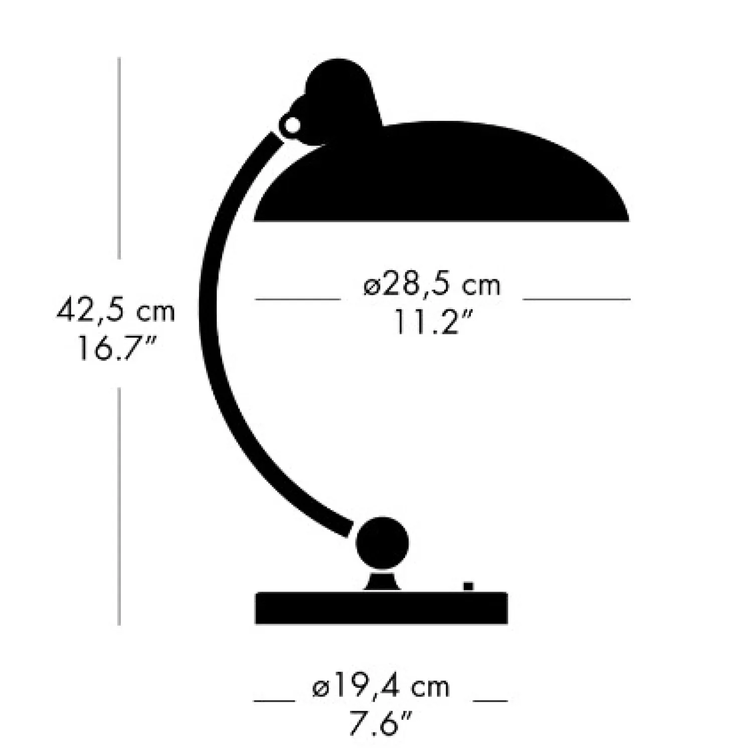 Fritz Hansen - Kaiser Idell 6631-T - Bordlampe - Sort
