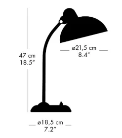 Fritz Hansen - Kaiser Idell 6556-T - Bordlampe - Rød