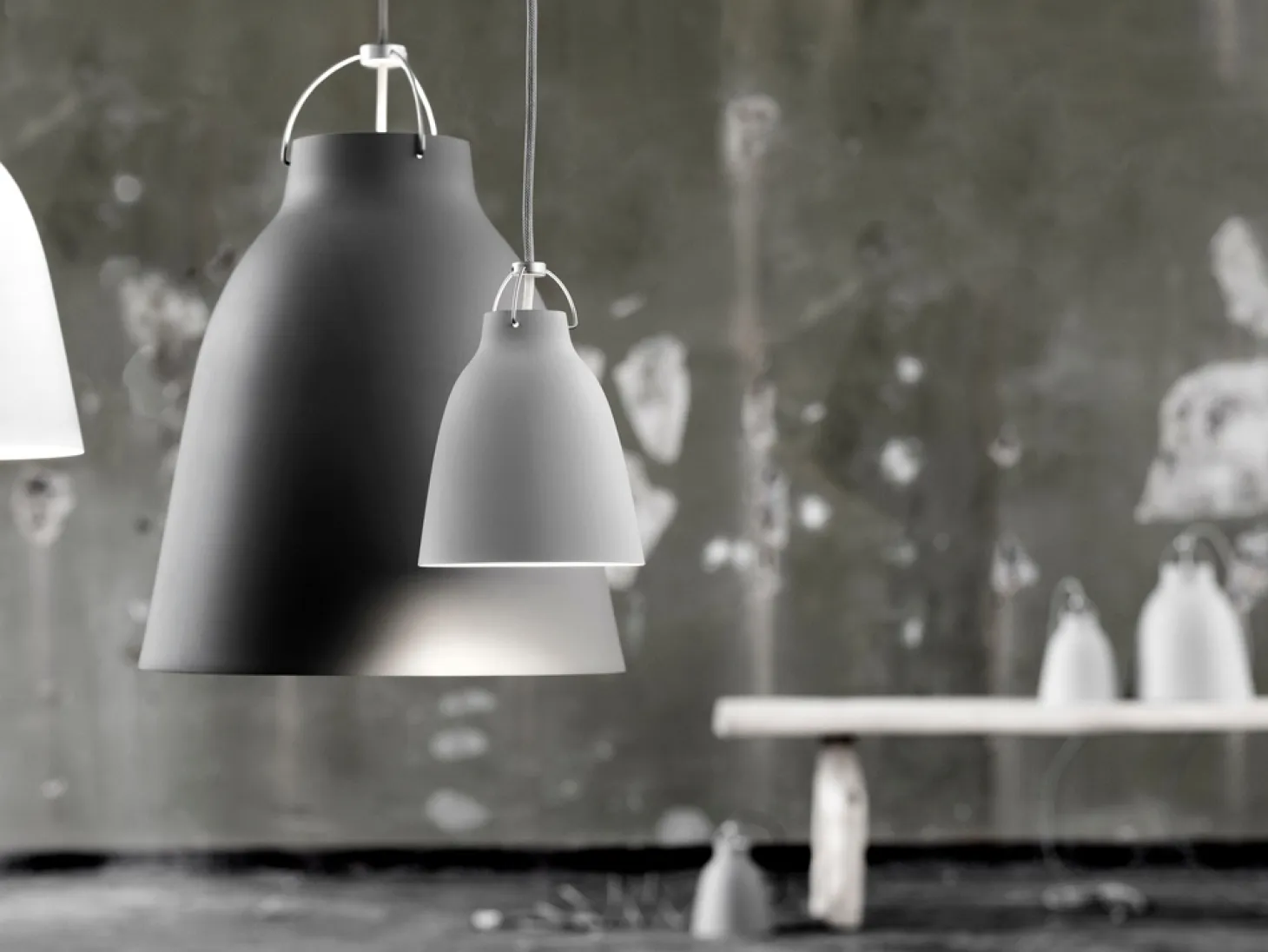 Fritz Hansen - Loftlampe - Caravaggio Matt - Hvid - P1 Small