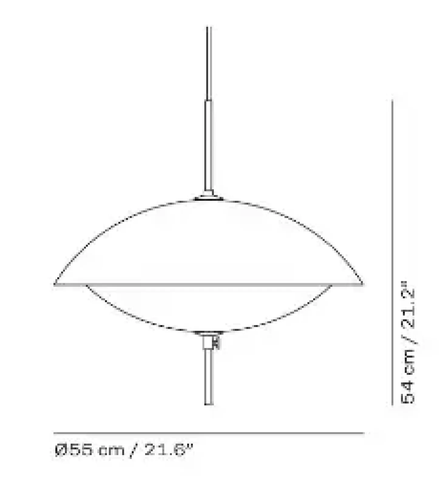 Fritz Hansen - Loftlampe - Clam - Opal/Messing - Ø55