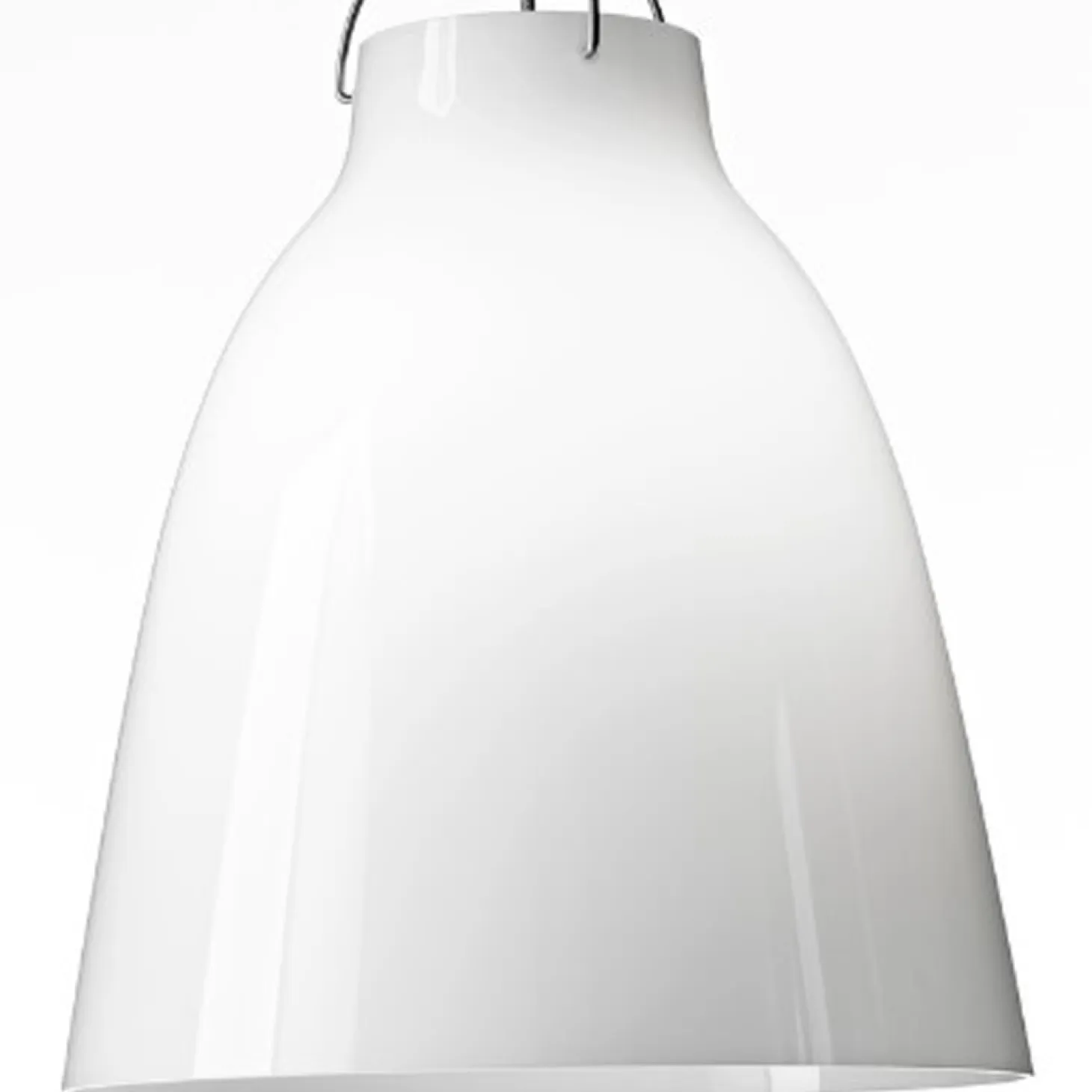 Fritz Hansen - Loftlampe - Caravaggio Opal - P3 Large - Silver ledning 6m