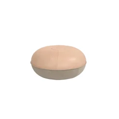 Fritz Hansen - Pouf Small - Læder/kanvas - Ø50 cm