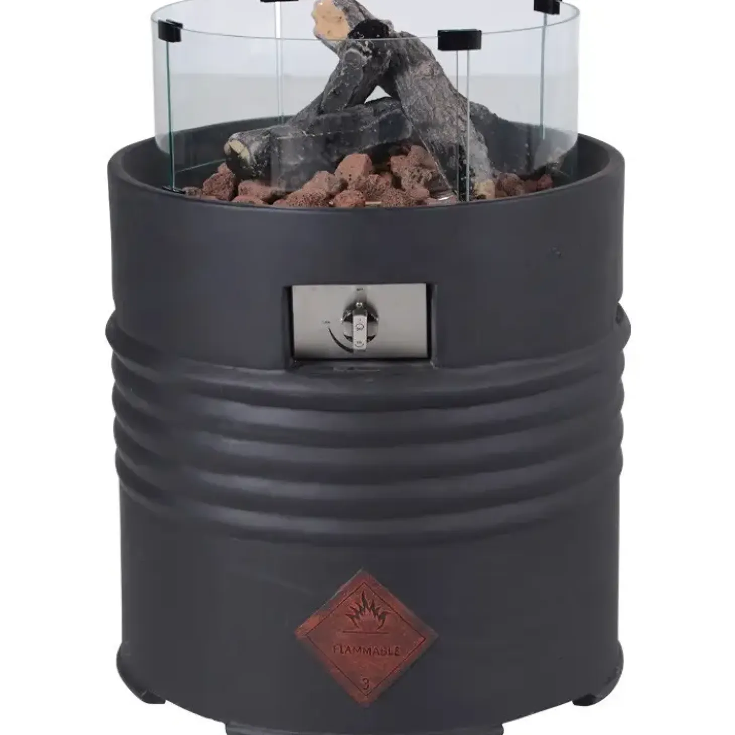 Garden Impressions - Bålsted - Cozy Living firepit Barrel - Black/Sort - Ø60xH62 cm