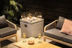 Garden Impressions - Bålsted - Cozy Living firepit Lisboa - concrete grey - 60x60 cm