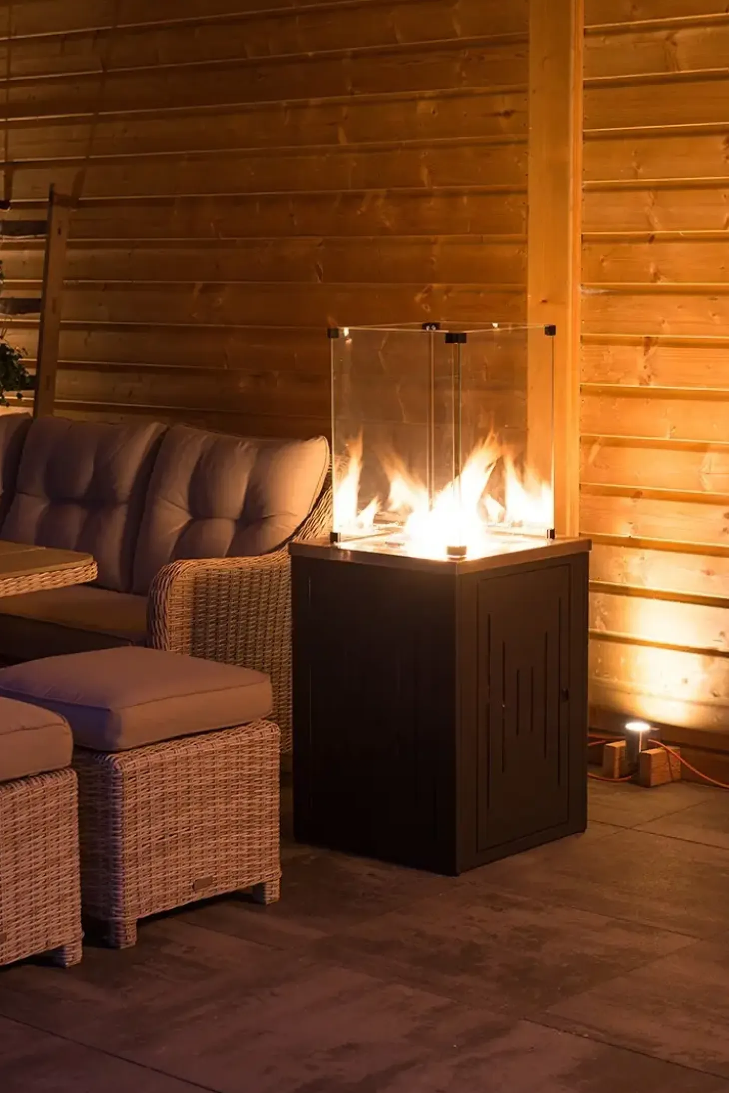 Garden Impressions - Bålsted - Cozy Living firepit Lagos - Black/Sort - 51 x 51 x H72 cm