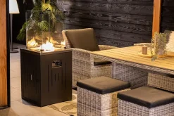 Garden Impressions - Bålsted - Cozy Living firepit Lagos - Black/Sort - 51 x 51 x H72 cm
