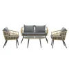 Garden Impressions - Lounge Sæt - Franklin - 4-pcs - black/natural