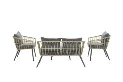 Garden Impressions - Lounge Sæt - Franklin - 4-pcs - black/natural