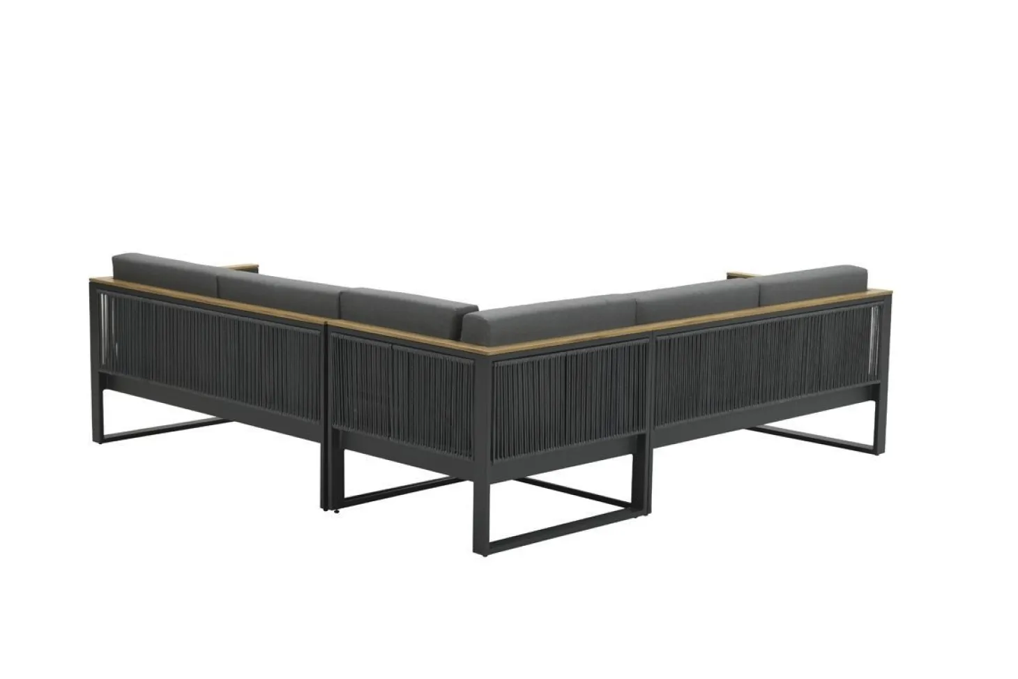 Garden Impressions - Lounge Sæt - Alain - black/rope mid grey - 230x230 cm