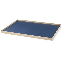 Gejst bakke - Frame tray large i eg/blå