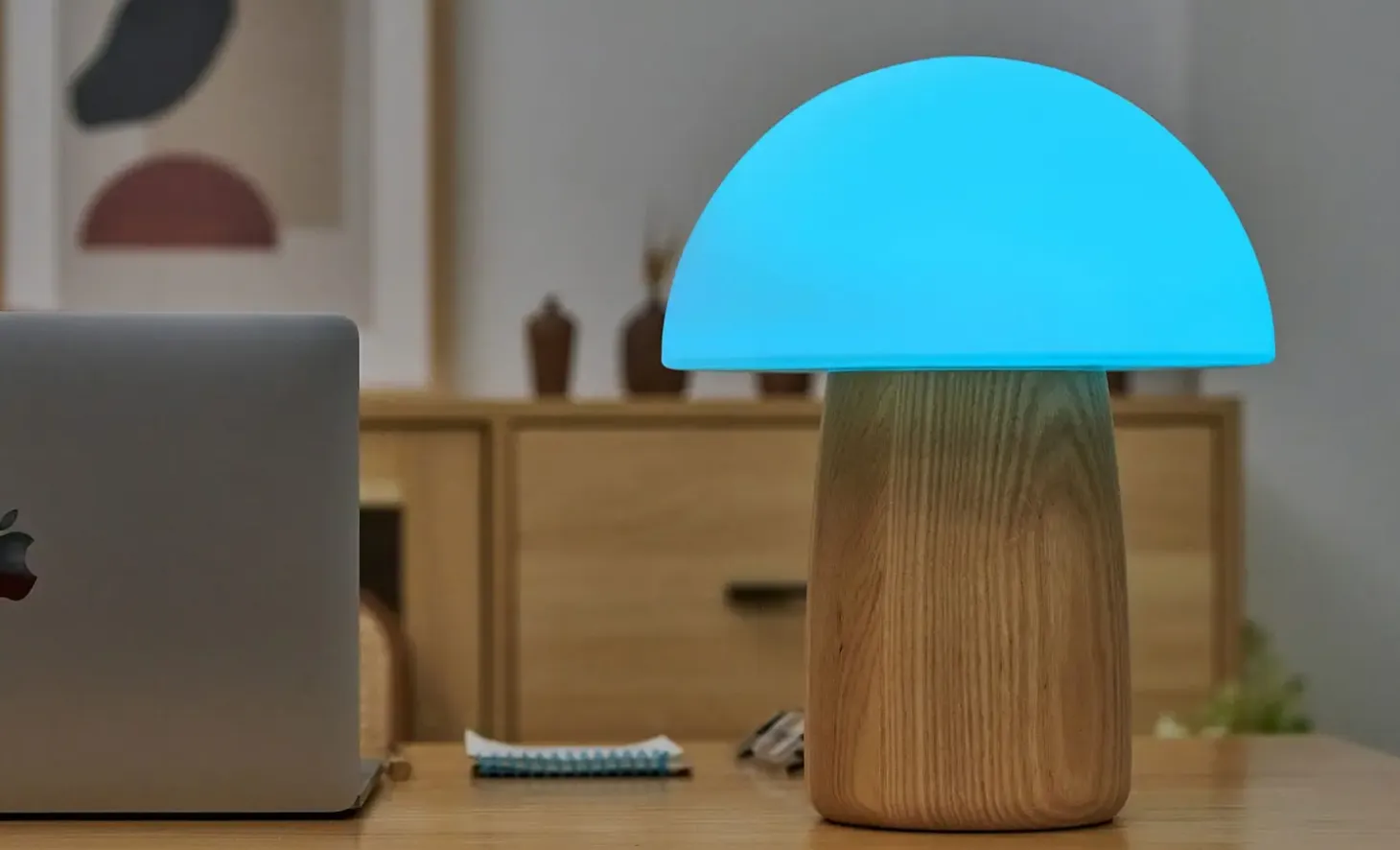 Gingko - Alice Mushroom Lamp - Large - White Ash Wood