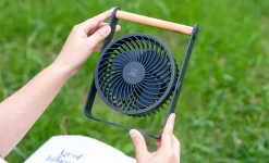 Gingko - Bord Ventilator - Lyra - Lys grå
