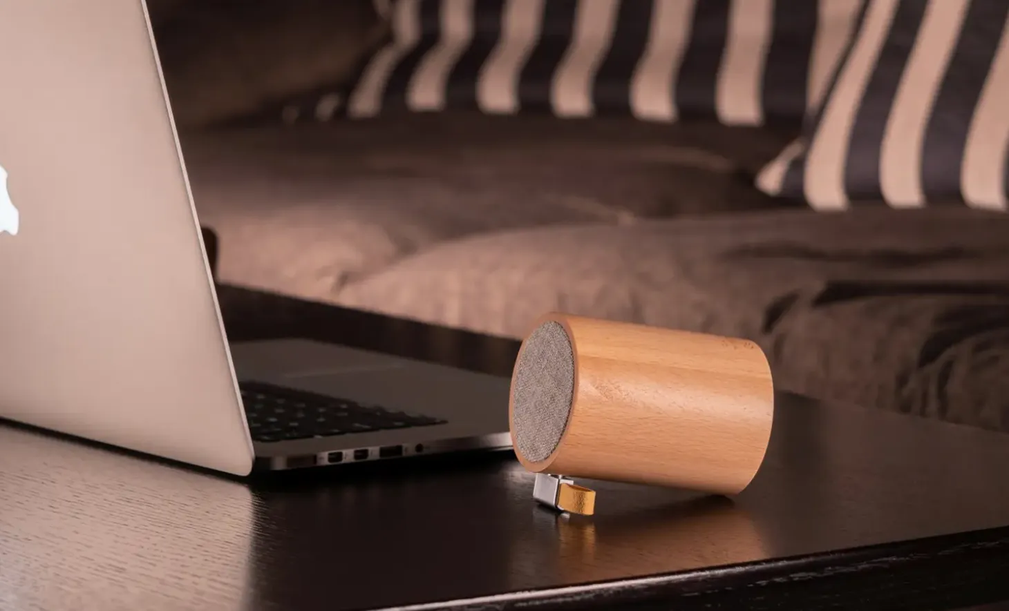 Gingko - Drum Light Bluetooth Speaker Natural Beech Wood