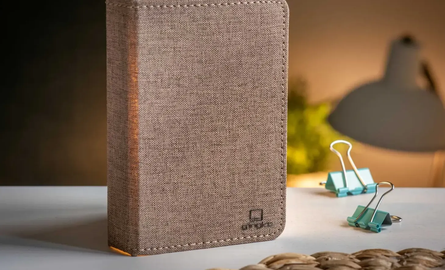 Gingko - LED Smart Fabric Booklight - Coffee Brown - Mini