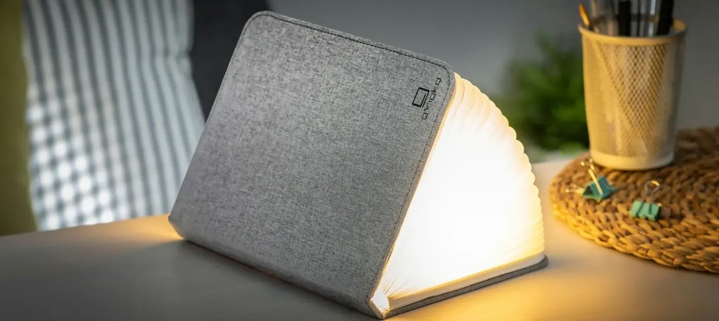 Gingko - LED Smart Fabric Booklight - Urban Grey
