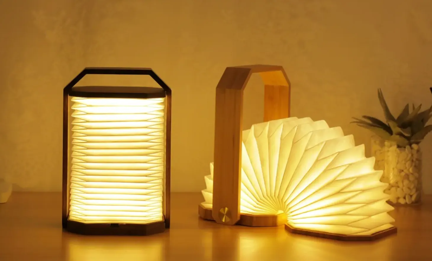 Gingko - Smart Origami Lamp - Bamboo
