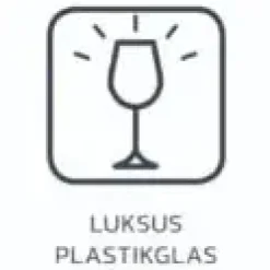 glassFORever - Krystal Glas - Premium - Brudsikkert Plastik - Grå - 35cl
