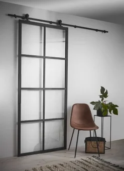Habo - Cube skydedør 100x213,3 cm - Sort
