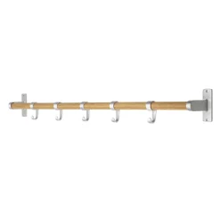 Habo - Knagerække Elegant - aluminium/eg