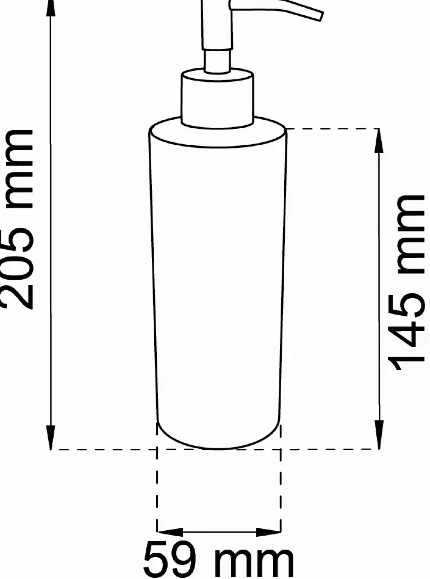 Habo - Sæbedispenser - Blossom - Sort - H: 20,5 cm
