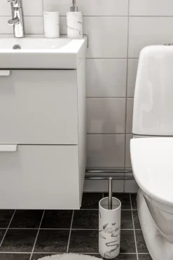 Habo - Toiletbørstesæt - Marble/Marmor - H: 36 cm