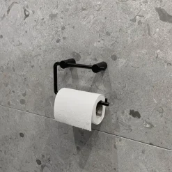 Habo - Toiletpapirholder 1368 - Sort Stål