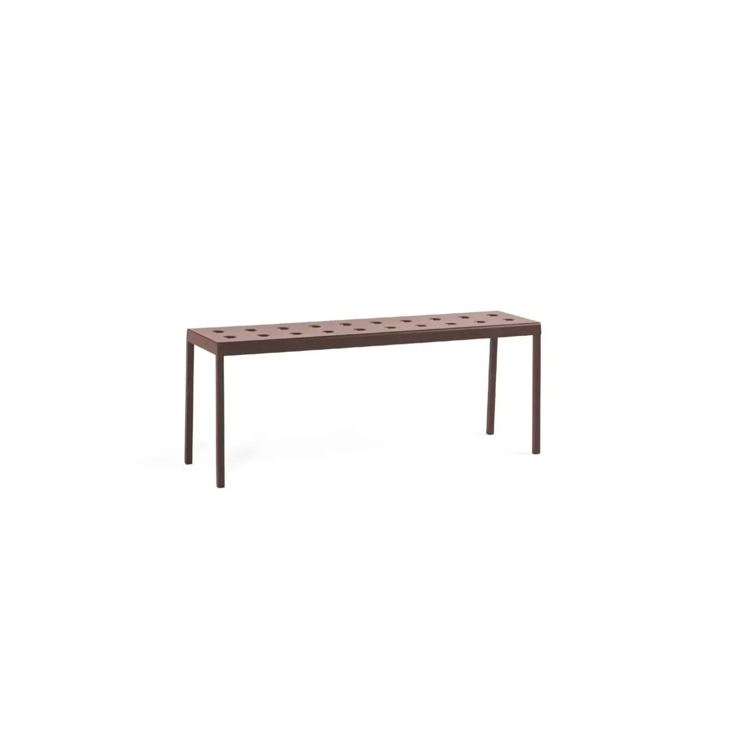 HAY - Balcony - bænk - bench - Rød - Iron red - længde 120 cm