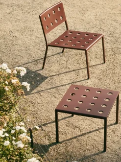 HAY - Balcony loungestol - havestol uden armlæn - Rød - Iron red